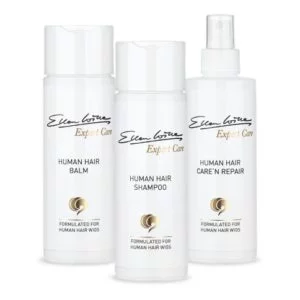 Hair Care Set für Echthaar - Abbildung von Balm, Shampoo und Care'n Repair